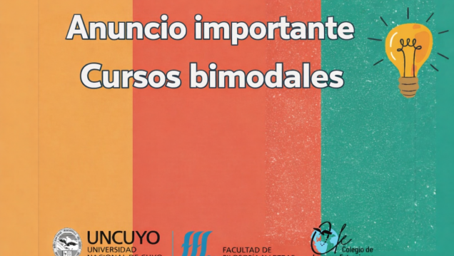 imagen Anuncio para los cursos bimodales que no tienen clases los días miércoles.