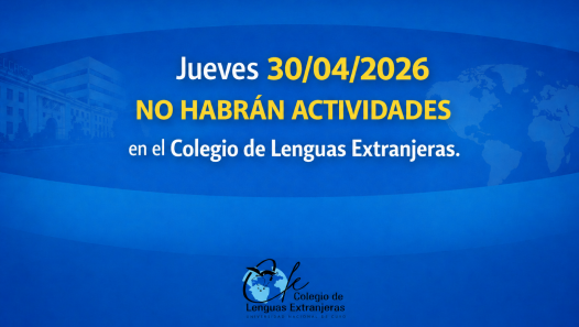 imagen El Colegio de Lenguas Extranjeras no abrirá sus puertas el  día 30/04/2026