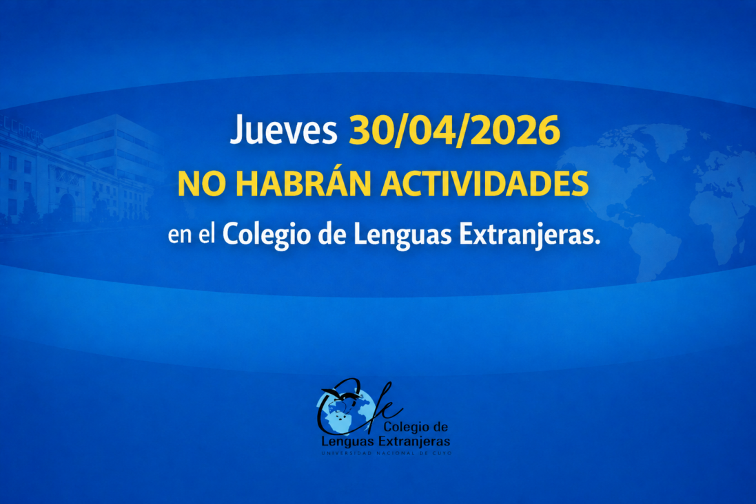imagen El Colegio de Lenguas Extranjeras no abrirá sus puertas el  día 30/04/2026