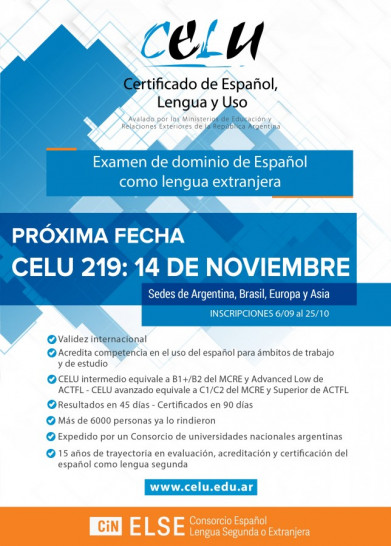 imagen Inscripciones abiertas para rendir examen de español como lengua extranjera.