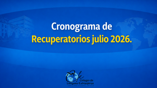 imagen Cronograma de exámenes recuperatorios julio  2026