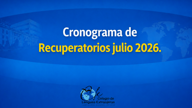 imagen Cronograma de exámenes recuperatorios julio  2026