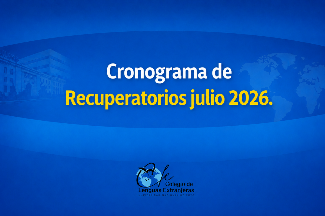 imagen Cronograma de exámenes recuperatorios julio  2026